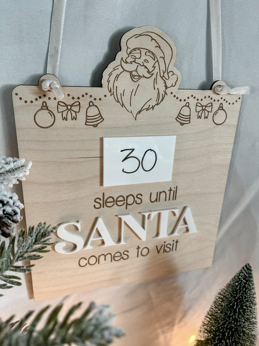 Hanging countdown to Santa